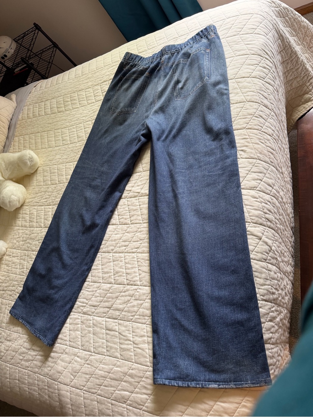 Wide Leg Rag and Bone Blue Sweat pant Jeans NWT - Picture 3 of 9